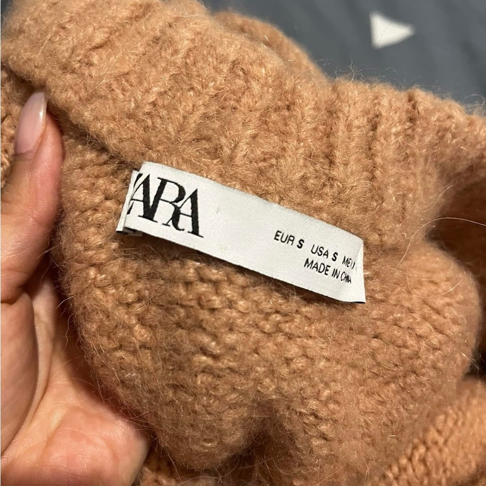 Zara Soft Knit Sweater in Tan